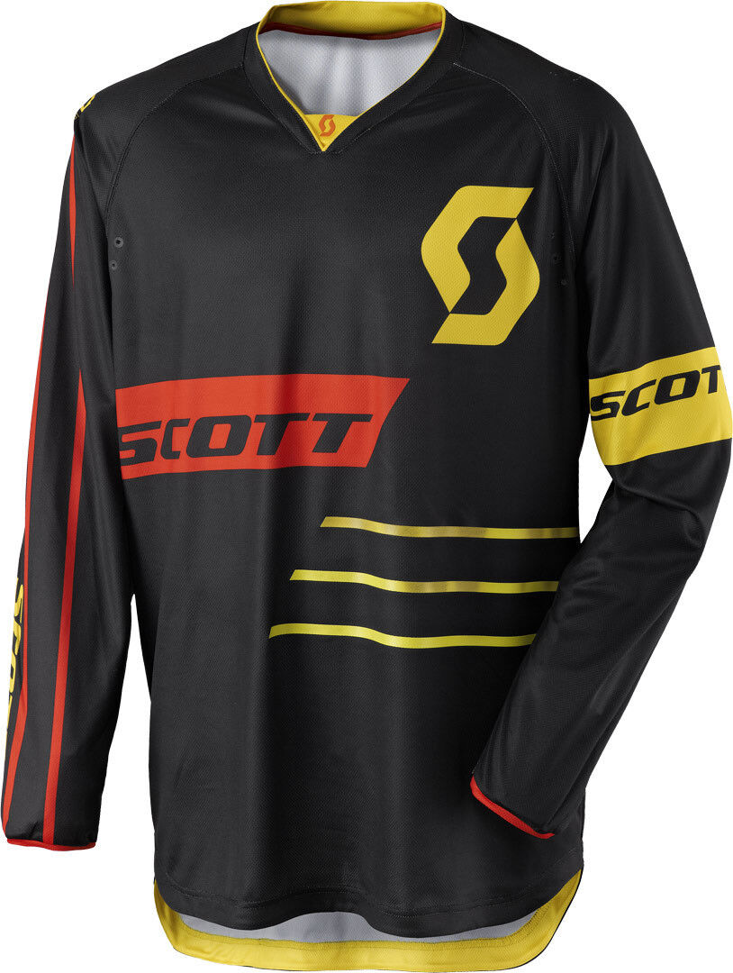 Scott 350 Dirt Camiseta de Motocross 2017 - Negro Amarillo