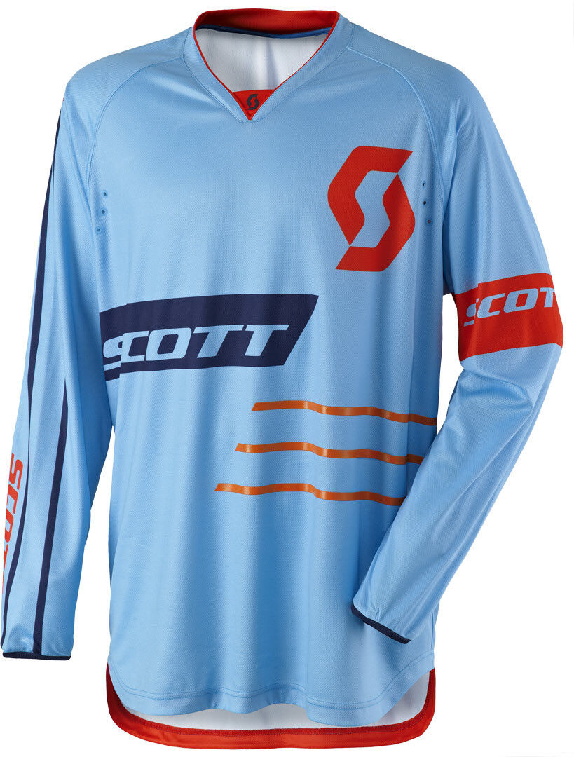 Scott 350 Dirt Camiseta de Motocross 2017 - Azul Naranja (L)