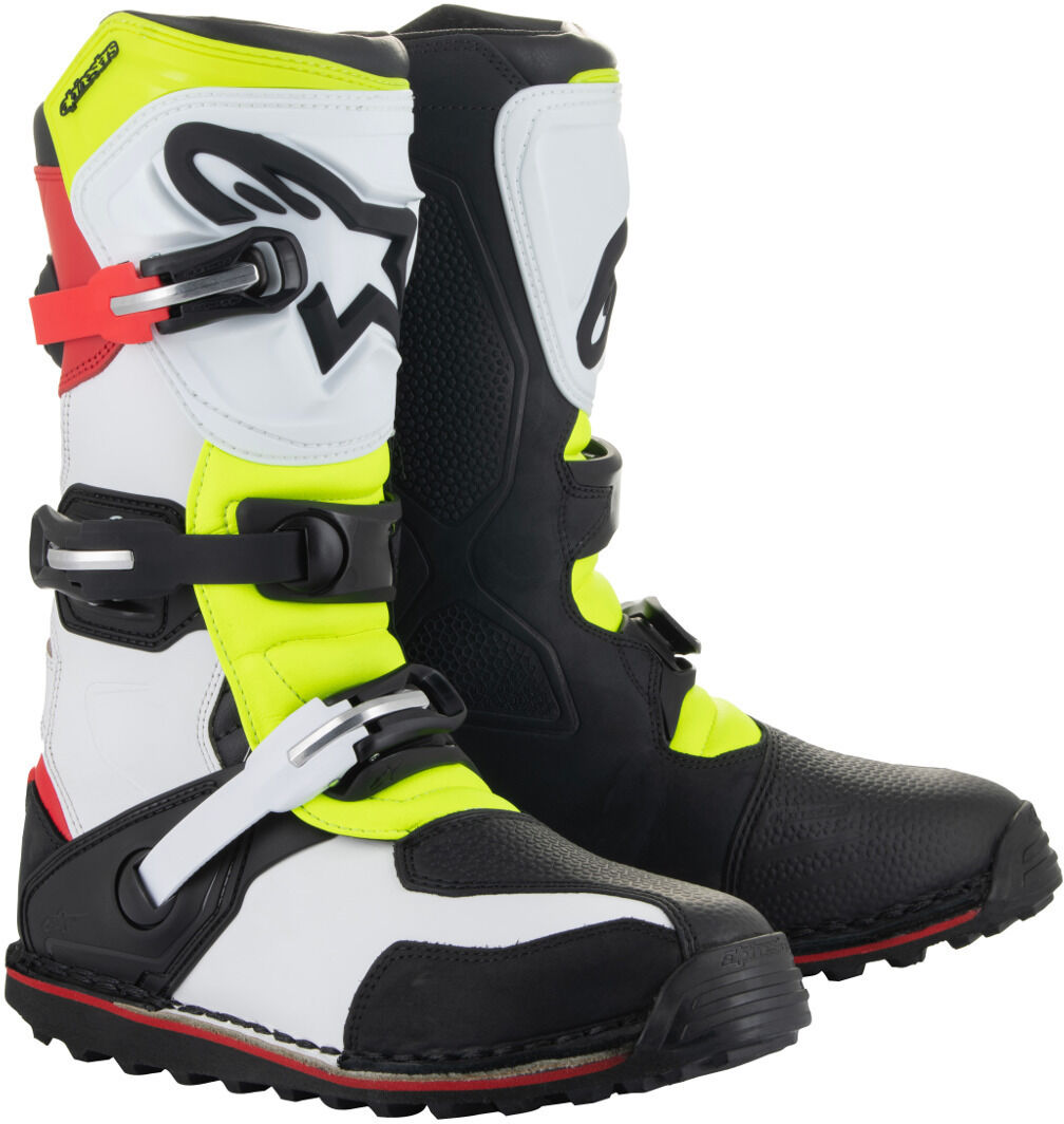 Alpinestars Tech-T Botas de moto - Blanco Rojo Amarillo (48)