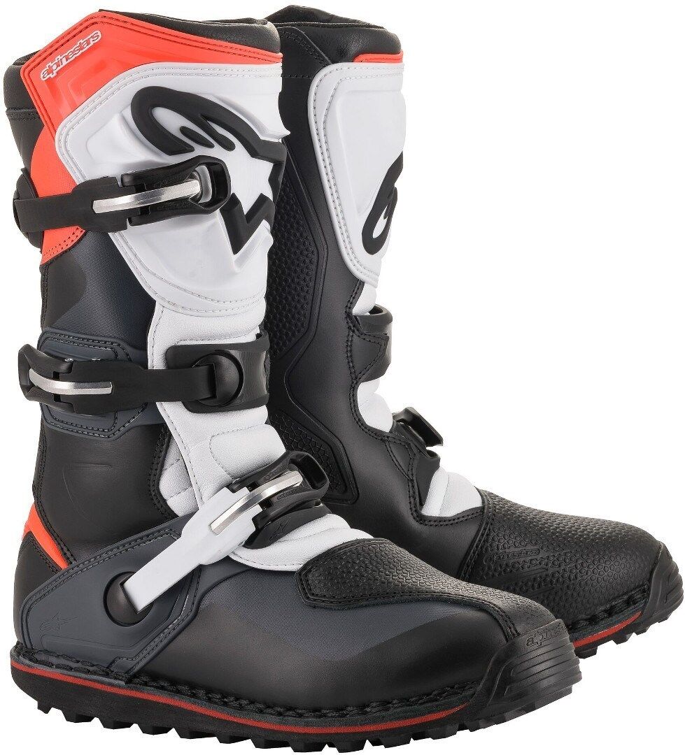 Alpinestars Tech-T Botas de moto - Negro Blanco Rojo (47)