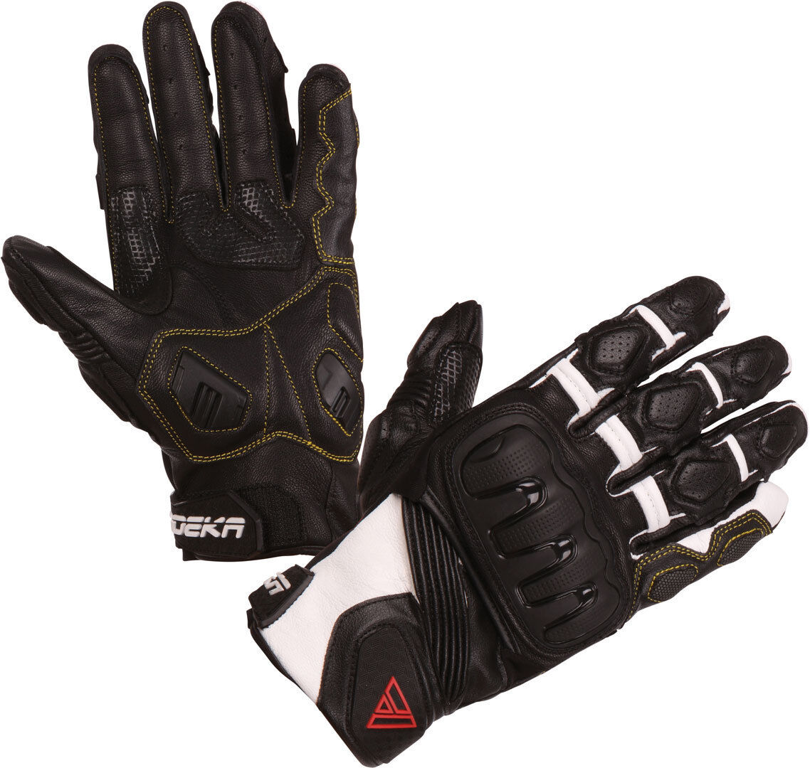 Modeka Baali Guantes de motocicleta - Negro Blanco (S)