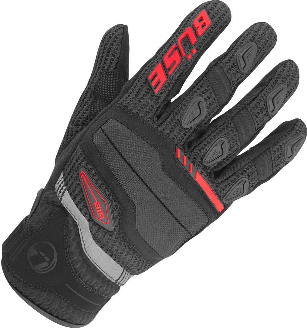 Büse Fresh Guantes - Negro Rojo (2XL)