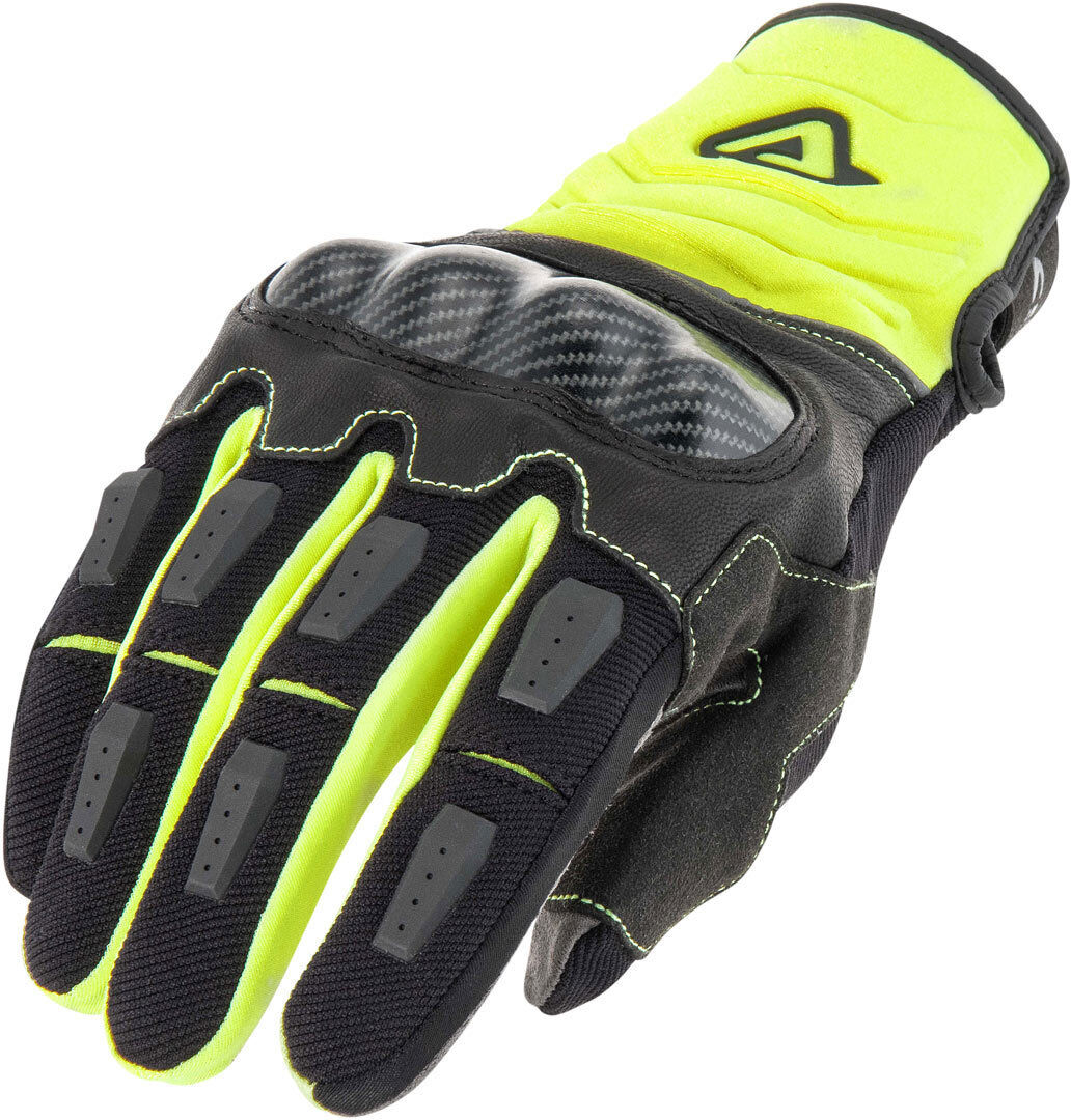 Acerbis Carbon G 3.0 Guantes de motocicleta - Negro Amarillo (L)