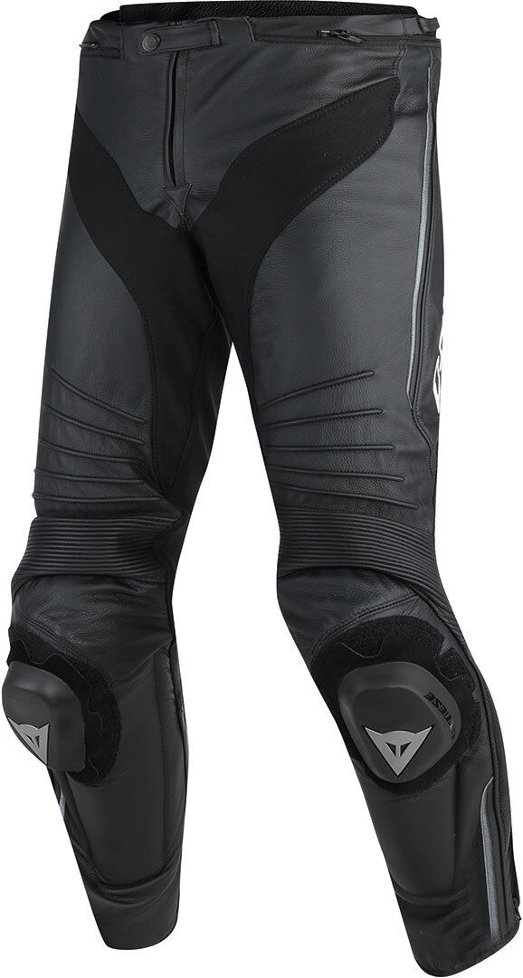 Dainese Misano Pantalones de cuero moto - Negro Gris (60)