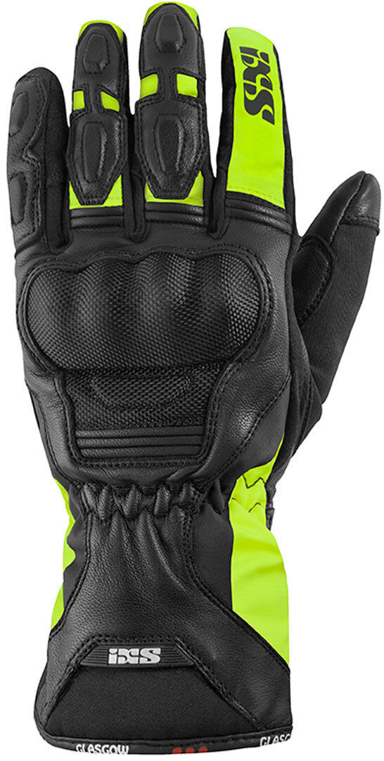 IXS Glasgow Guantes de la motocicleta de las señoras - Negro Amarillo (M)