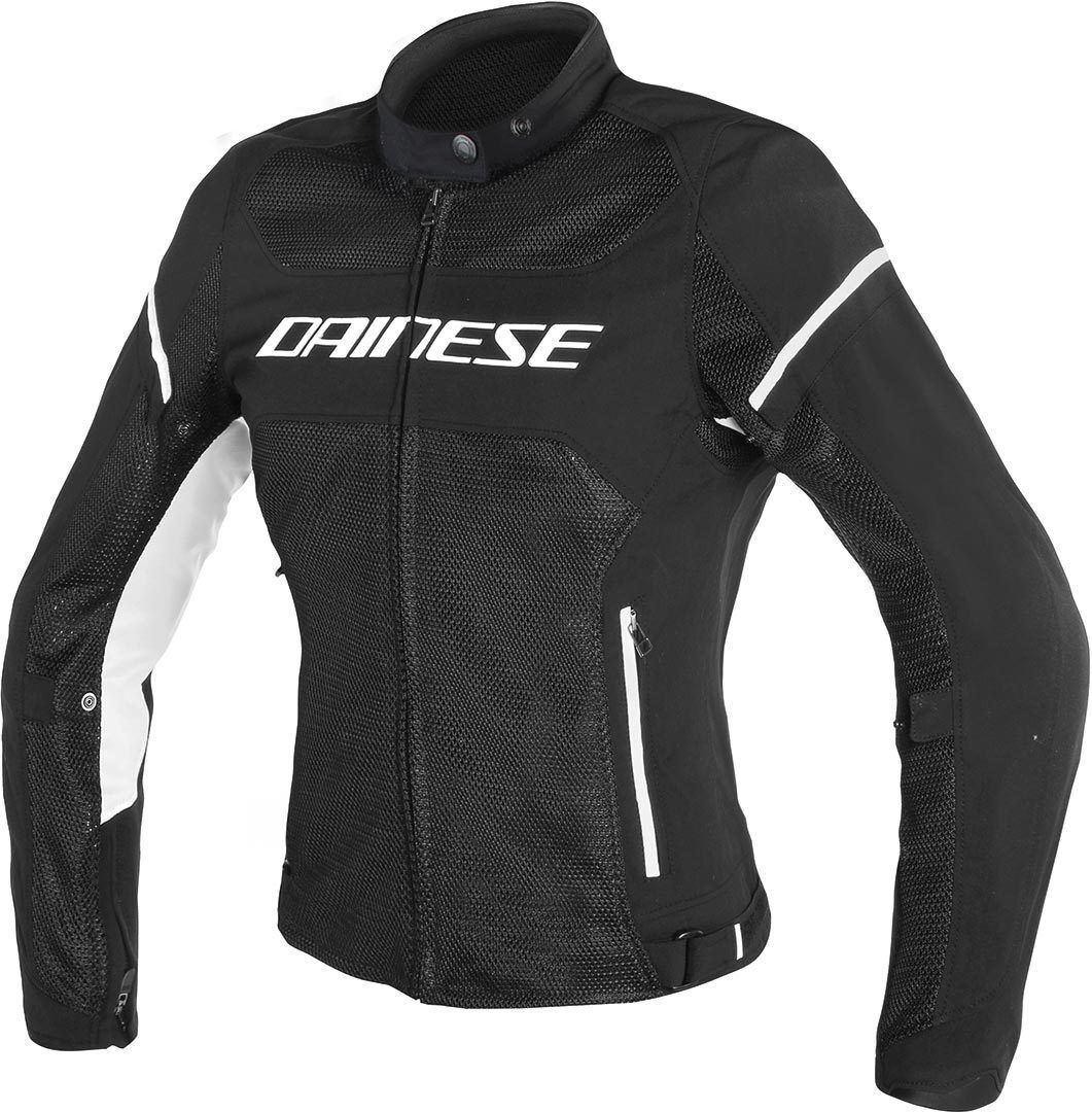 Dainese Air Frame D1 Tex Chaqueta textil para motocicletas de señoras - Negro Blanco (42)