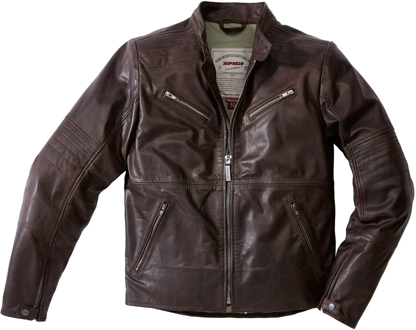 Spidi Garage Chaqueta de cuero moto - Marrón (58)