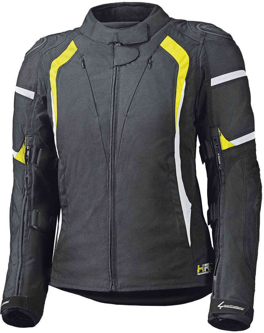 Held Luca GTX Textile Jacke Chaqueta textil de las señoras - Negro Amarillo (2XL)