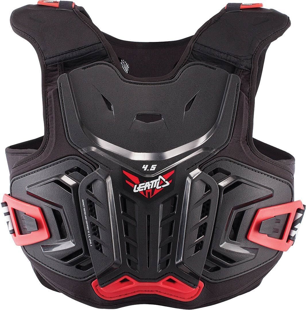 Leatt 4.5 Pro Protector de pecho de motocross para niños - Negro Rojo (L XL)