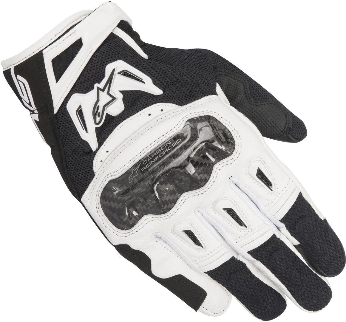 Alpinestars SMX-2 Air Carbon V2 Guantes de moto - Negro Blanco (L)