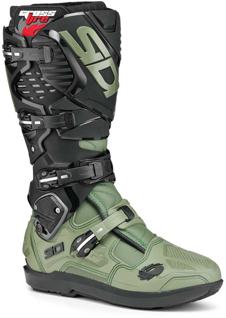 Sidi Crossfire 3 SRS Botas de Motocross - Negro Verde (43)