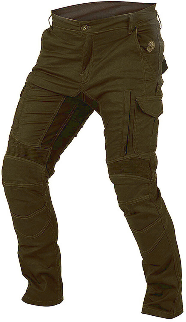 Trilobite Acid Scrambler Vaqueros de moto - Verde Marrón (32)