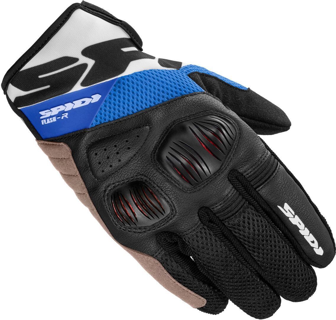 Spidi Flash-R Evo Guantes de motocicleta - Negro Blanco Azul (M)