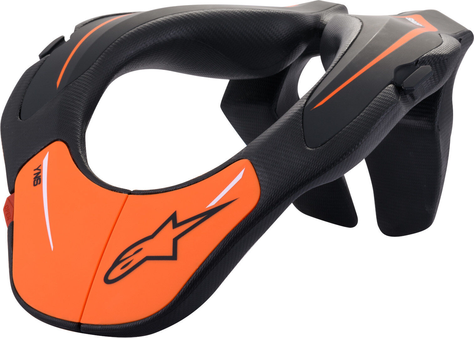 Alpinestars Support Protector de cuello juvenil - Negro Naranja (un tamaño)