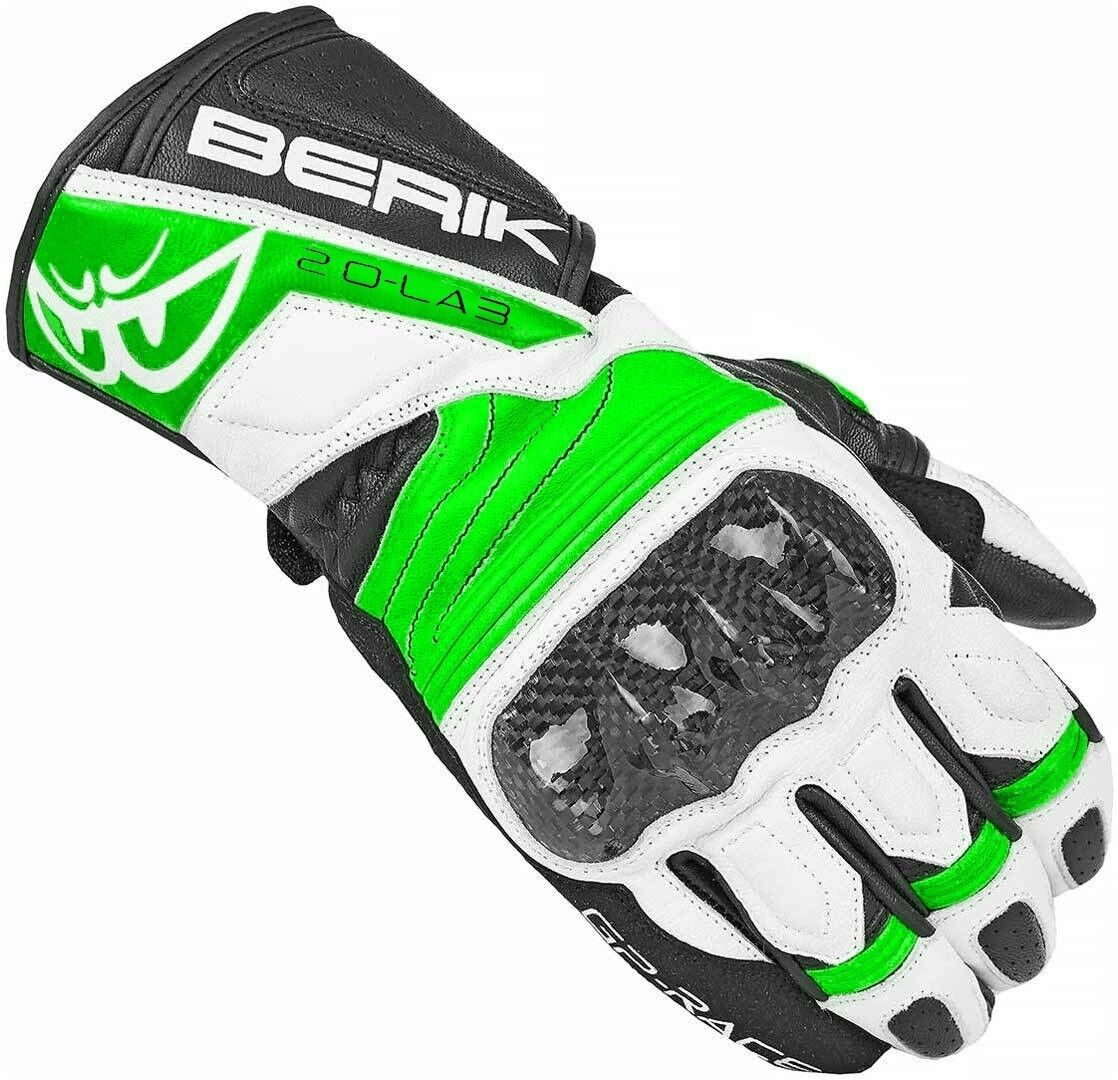 Berik Zoldar Guantes de motocicleta - Negro Blanco Verde (S)