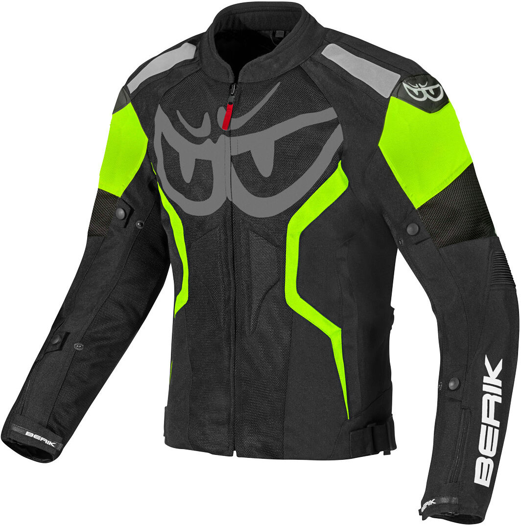 Berik Imola Air Chaqueta textil de motocicleta - Negro Verde (52)