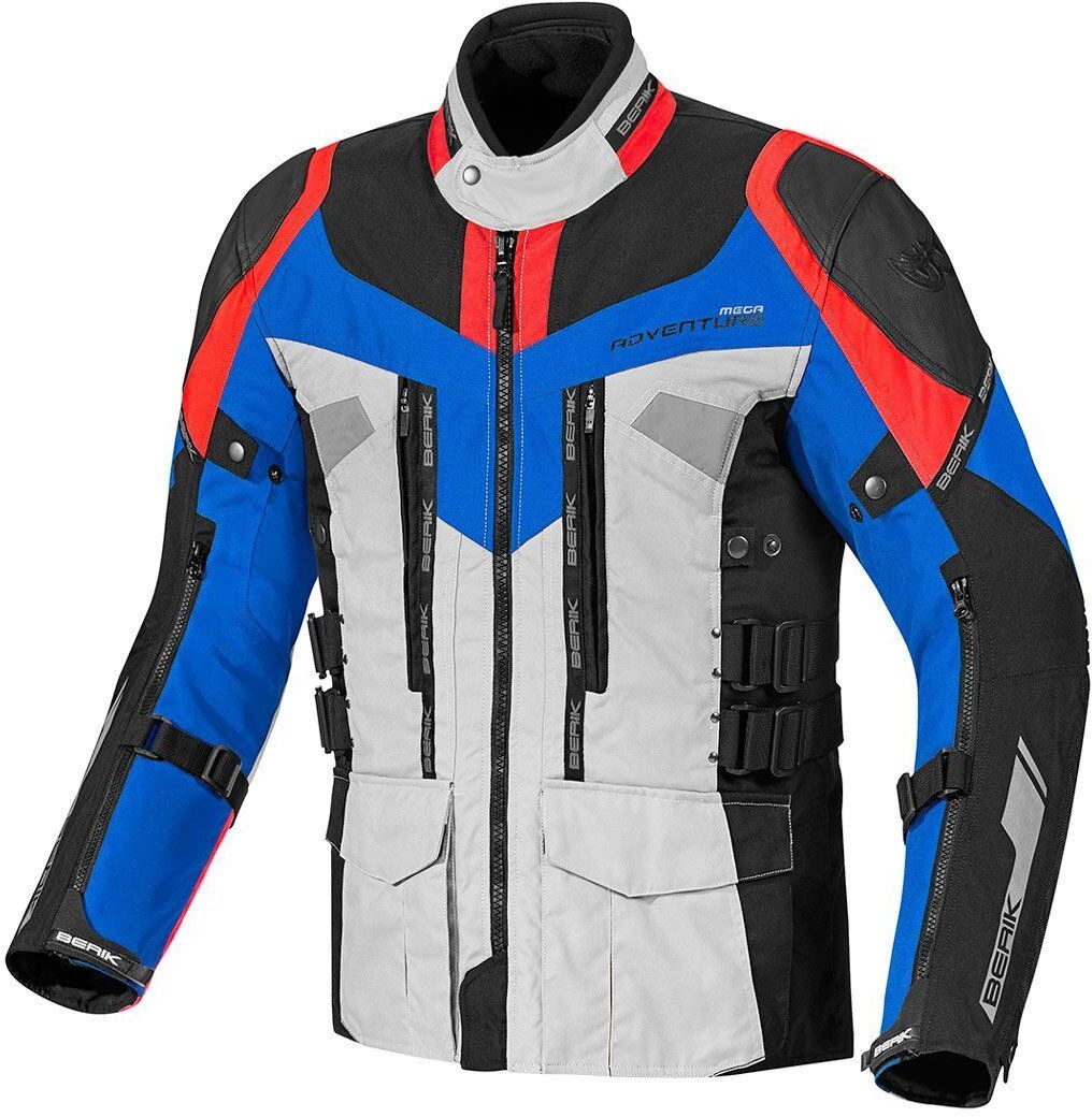 Berik Striker Chaqueta textil impermeable para motocicleta 3 en 1 - Rojo Azul (48)