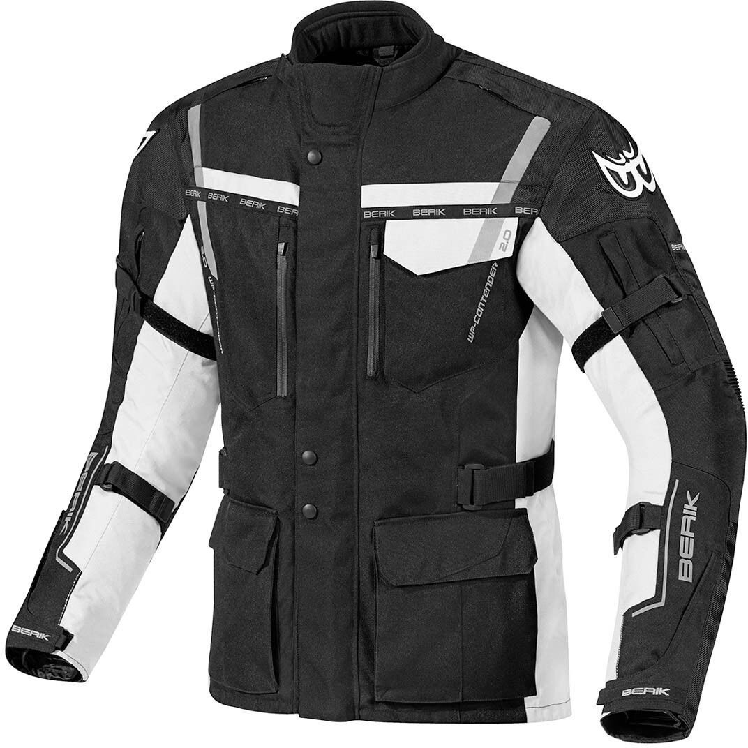 Berik Torino Waterproof Chaqueta textil de moto - Negro Blanco (56)