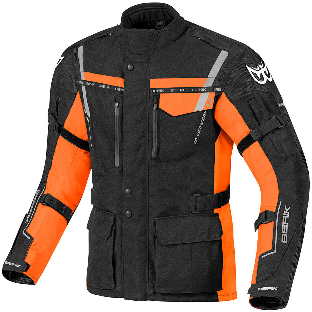 Berik Torino Waterproof Chaqueta textil de moto - Negro Naranja (56)