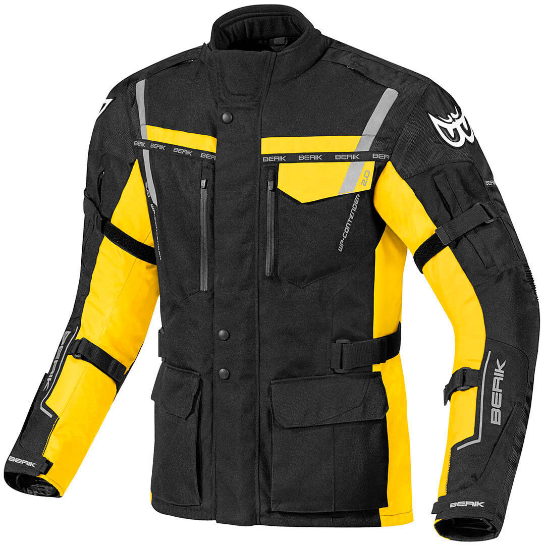 Berik Torino Waterproof Chaqueta textil de moto - Negro Amarillo (48)