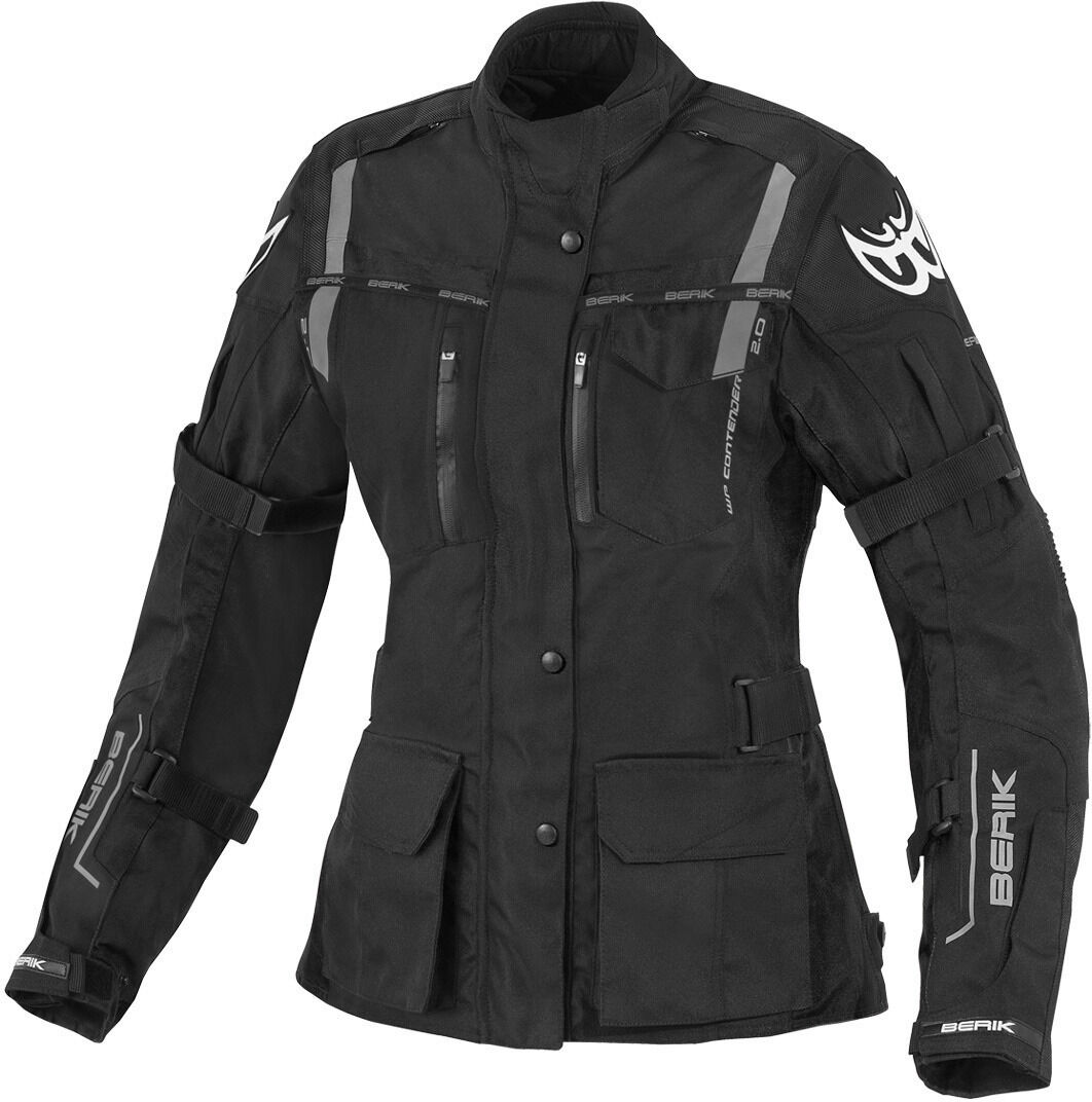 Berik Torino Impermeable señoras chaqueta textil de la motocicleta - Negro (40)