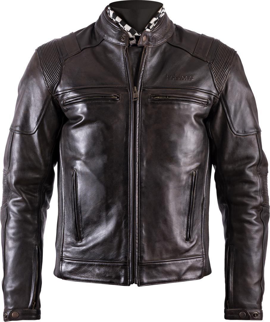 Helstons Trust Chaqueta de cuero moto - Marrón (2XL)