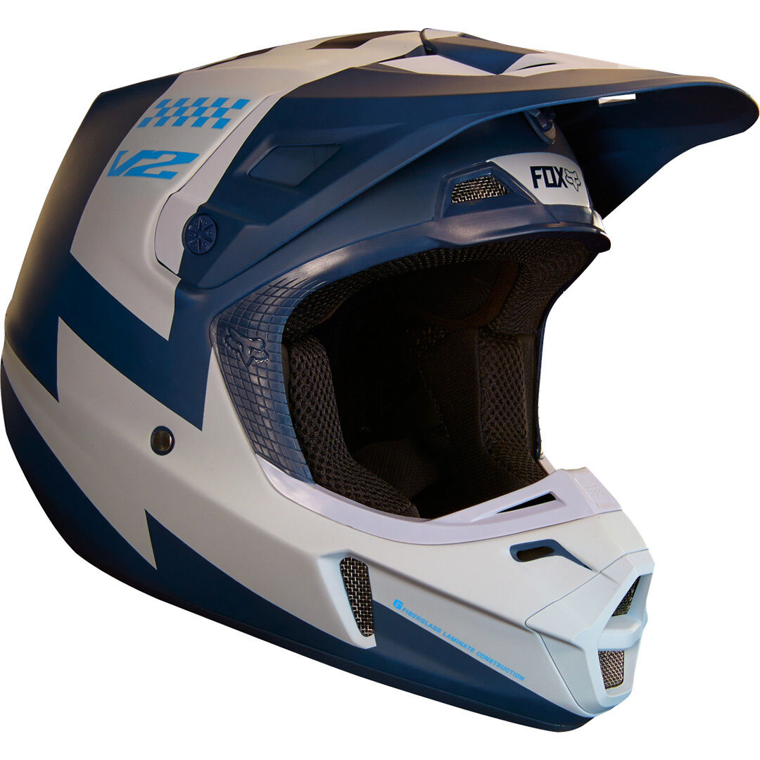 Fox V2 Master Casco MX - Gris Azul (S)