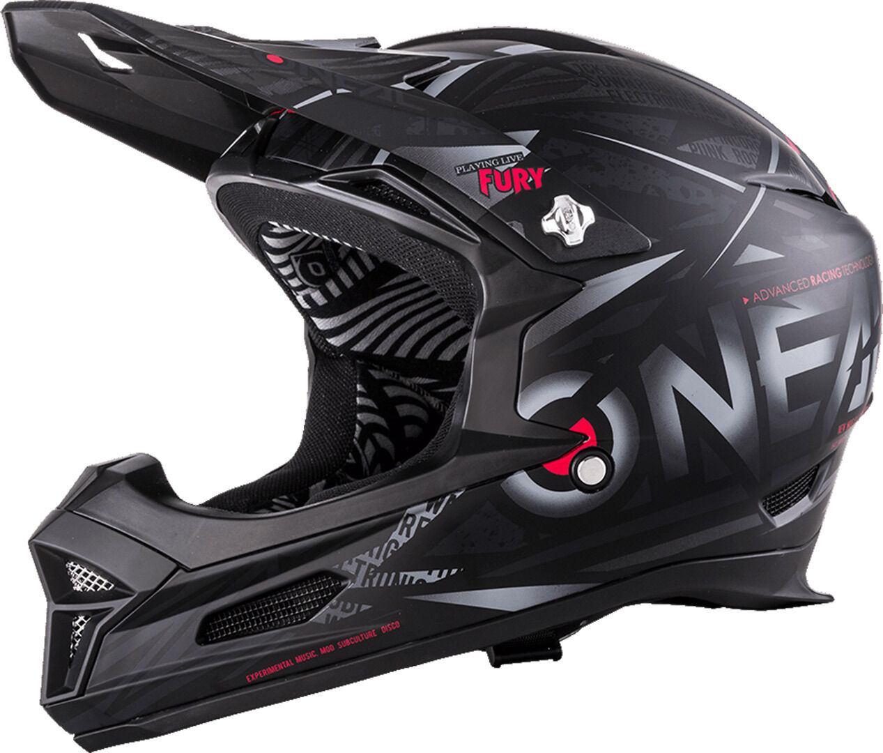Oneal Fury Synthy Descenso Helm - Negro Gris (L)