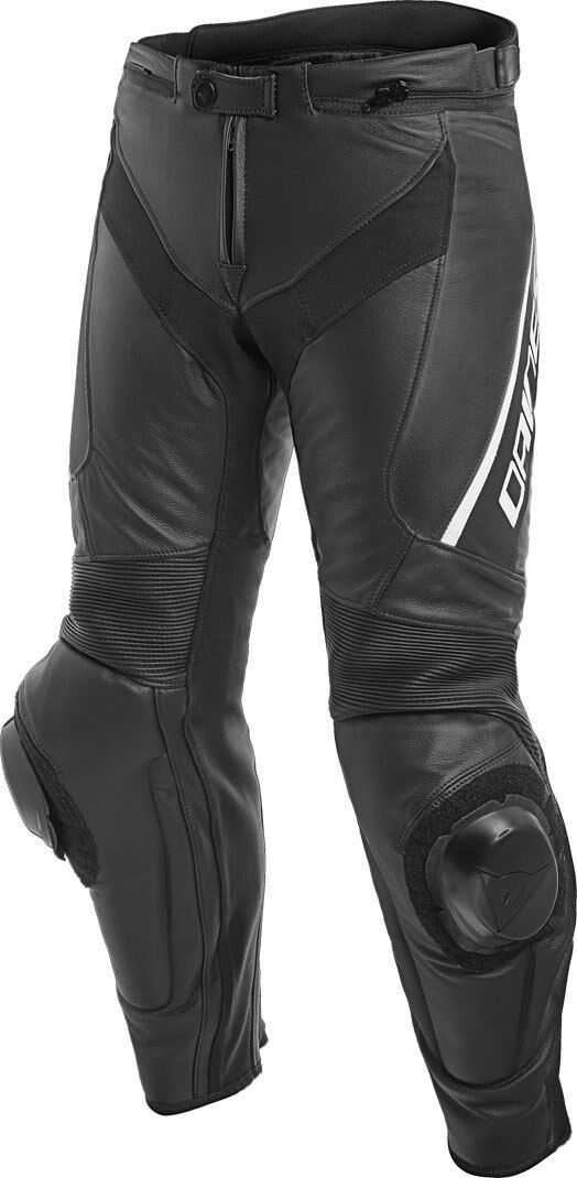 Dainese Delta 3 Pantalones de cuero para motocicleta - Negro Blanco (54)