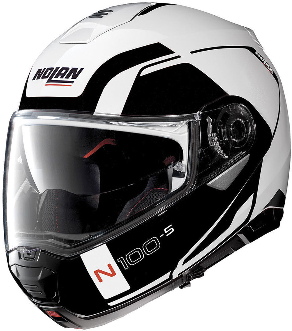 Nolan N100-5 Consistency N-Com Casco - Negro Blanco (2XS)