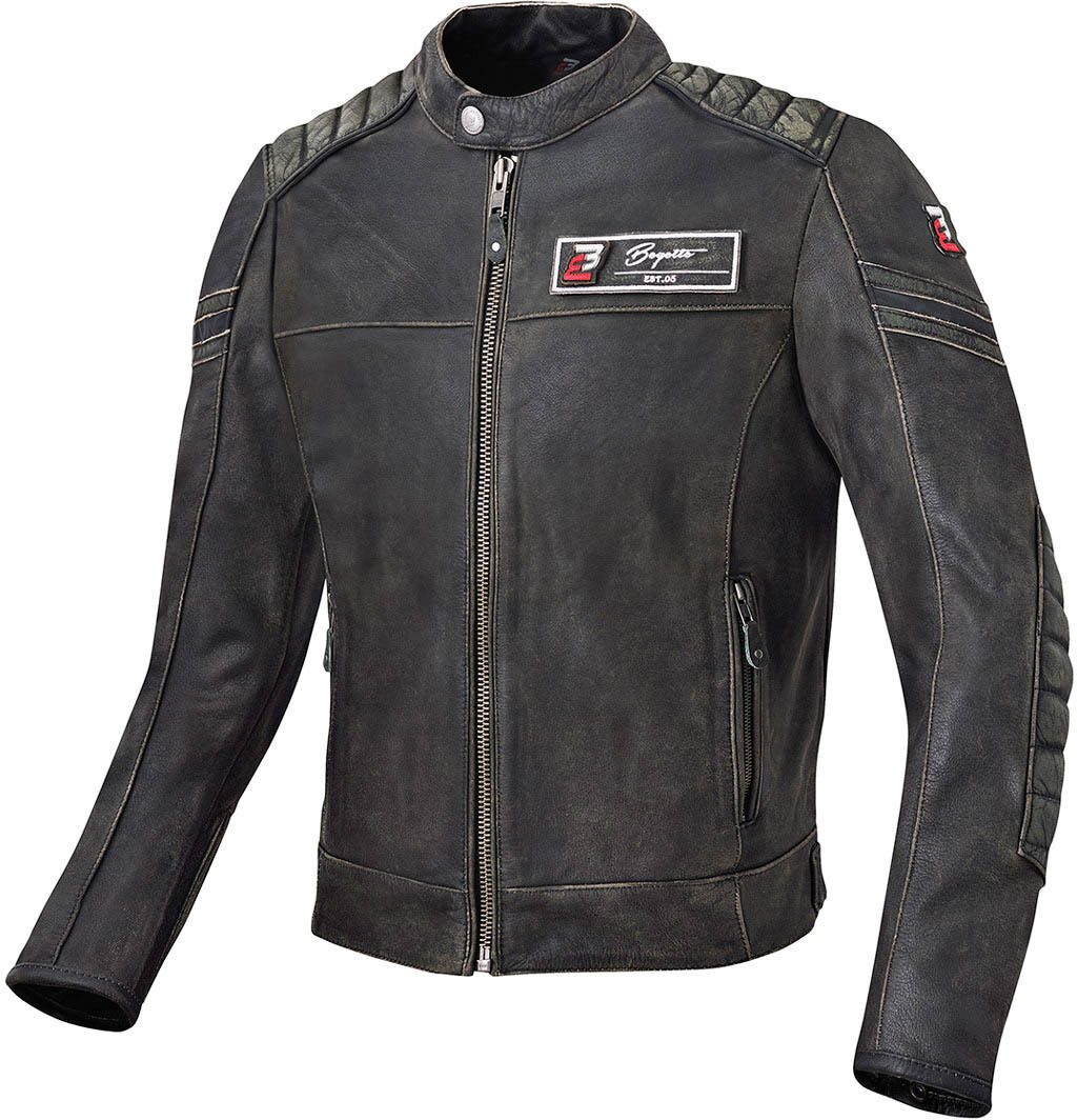 Bogotto Detroit Chaqueta de cuero para motocicleta - Negro (48)