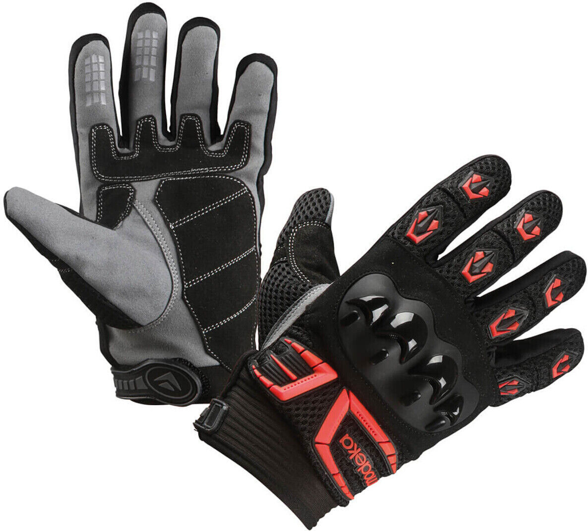 Modeka MX-Top Guantes niños - Negro Rojo (L)