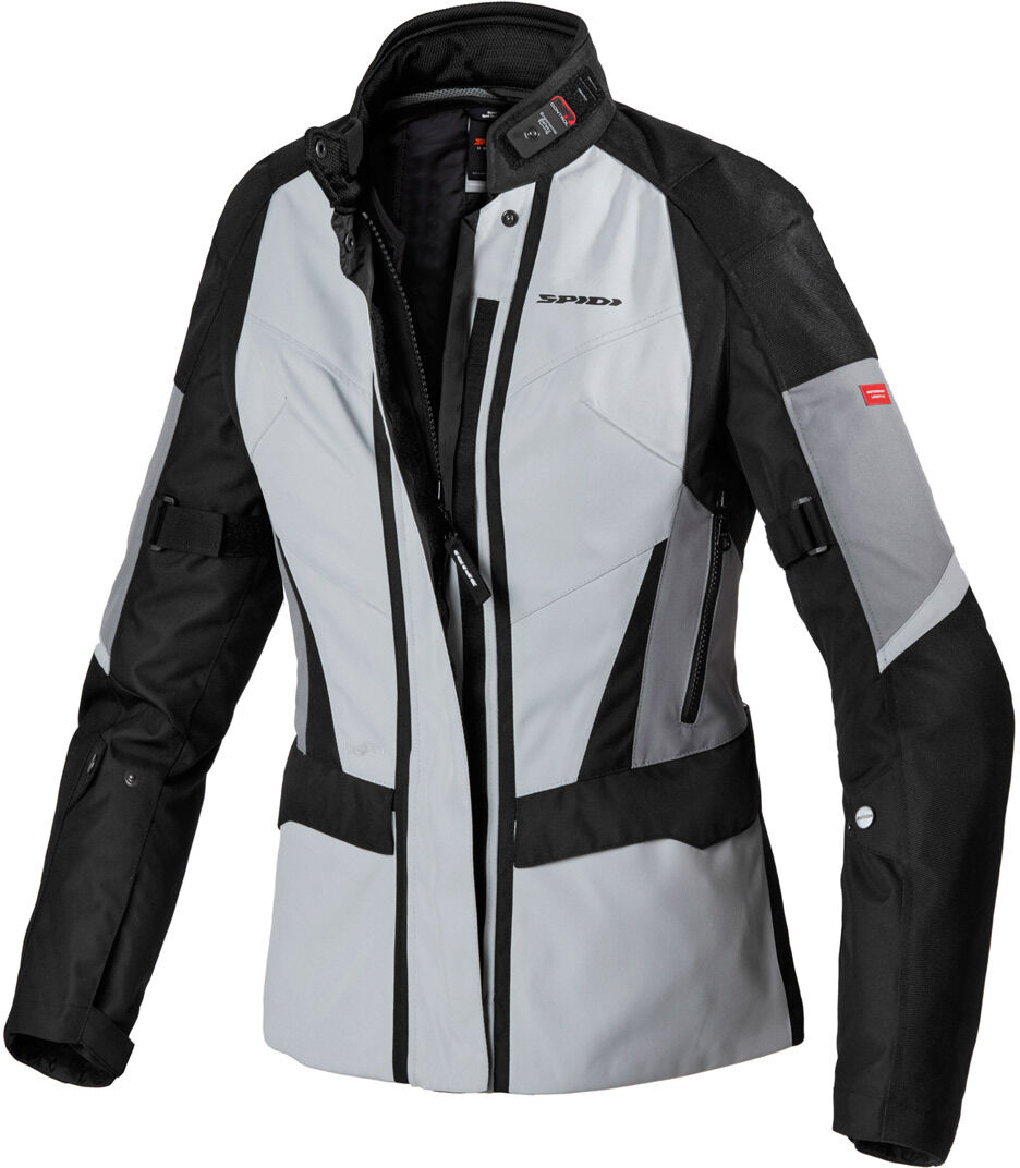 Spidi Traveler 2 Chaqueta textil para motocicletas de señoras - Negro Gris (XS)