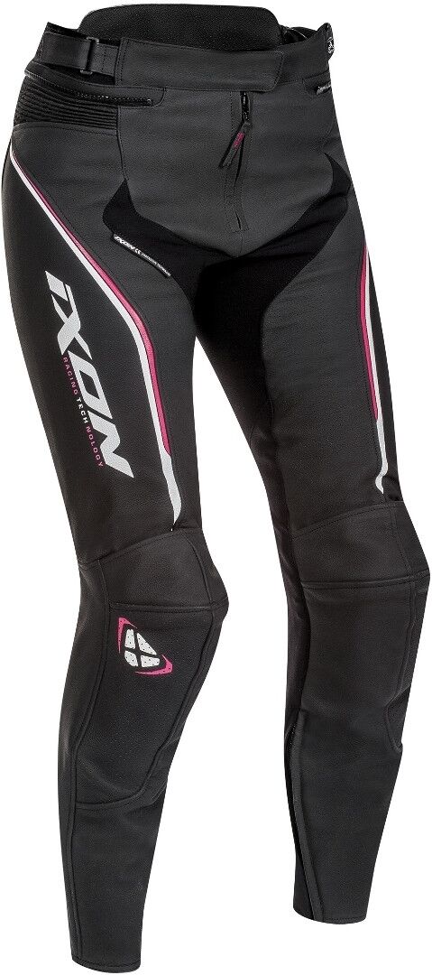 Ixon Trinity Pantalones de moto de señoras - Negro Rosa (XL)