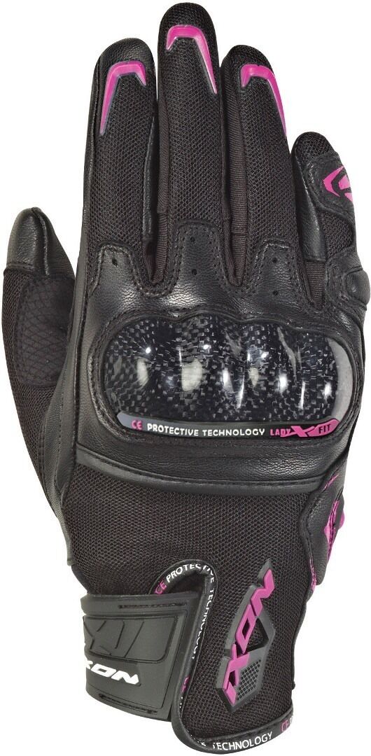 Ixon Rs Rise Air Guantes de las mujeres - Negro Rosa (2XL)