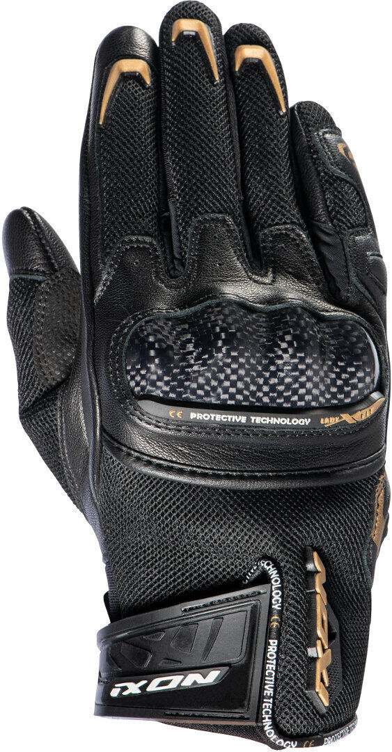 Ixon Rs Rise Air Guantes de las mujeres - Negro Oro (L)