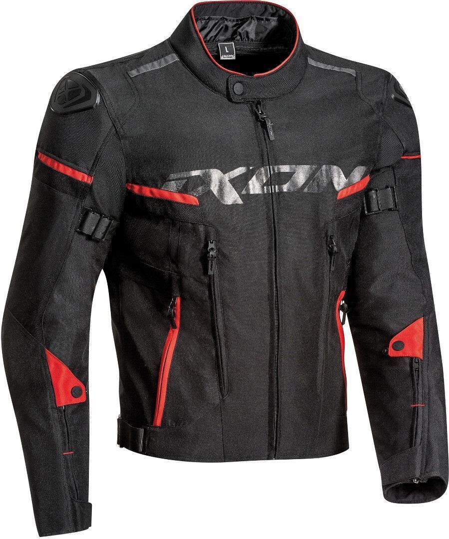 Ixon Sirocco Chaqueta textil para motocicleta - Negro Rojo (M)