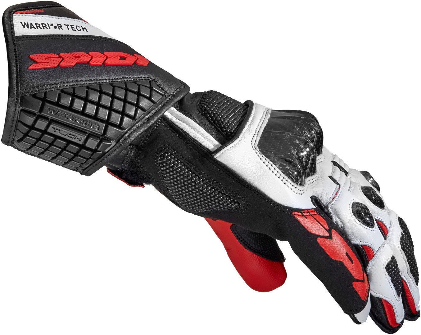 Spidi Carbo 5 Guantes - Negro Blanco Rojo (XL)