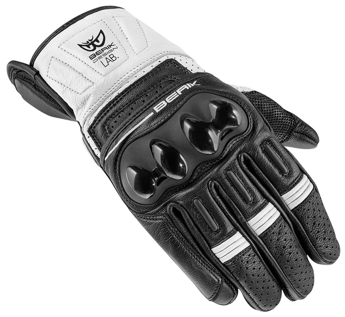 Berik TX-2 Guantes de motocicleta - Negro Blanco (2XL)