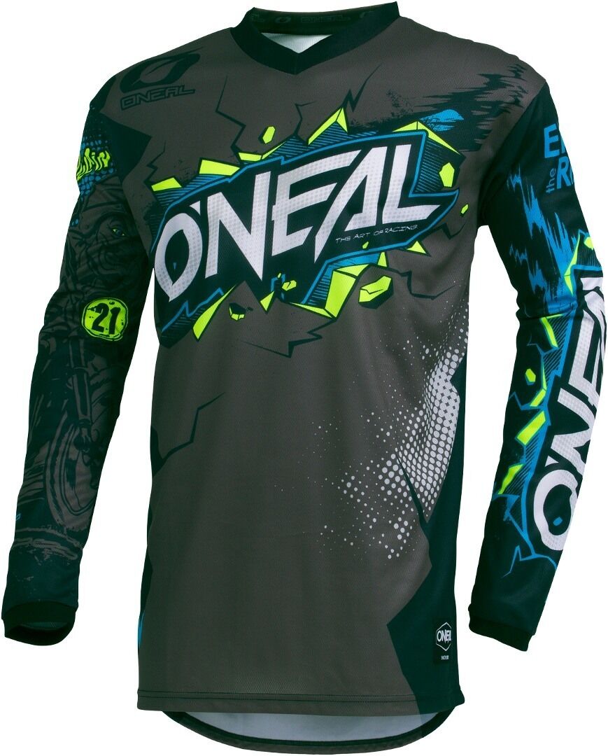 Oneal Element Villain Jersey Juvenil Motocross - Gris (L)