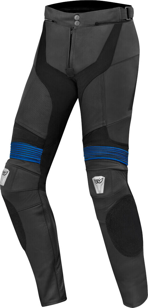 Berik Flexius Pantalones de cuero para moto - Negro Azul (50)