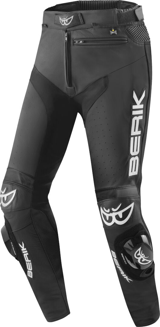 Berik Track Pantalones de cuero de moto - Negro (52)