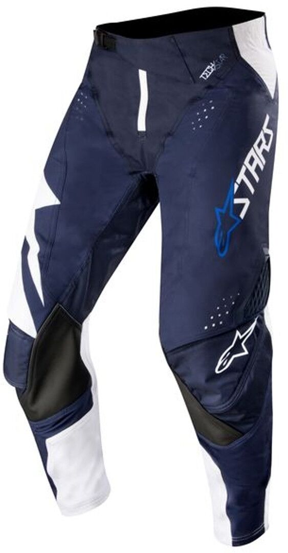 Alpinestars Factory Techstar Pantalones de Motocross - Blanco Azul (28)