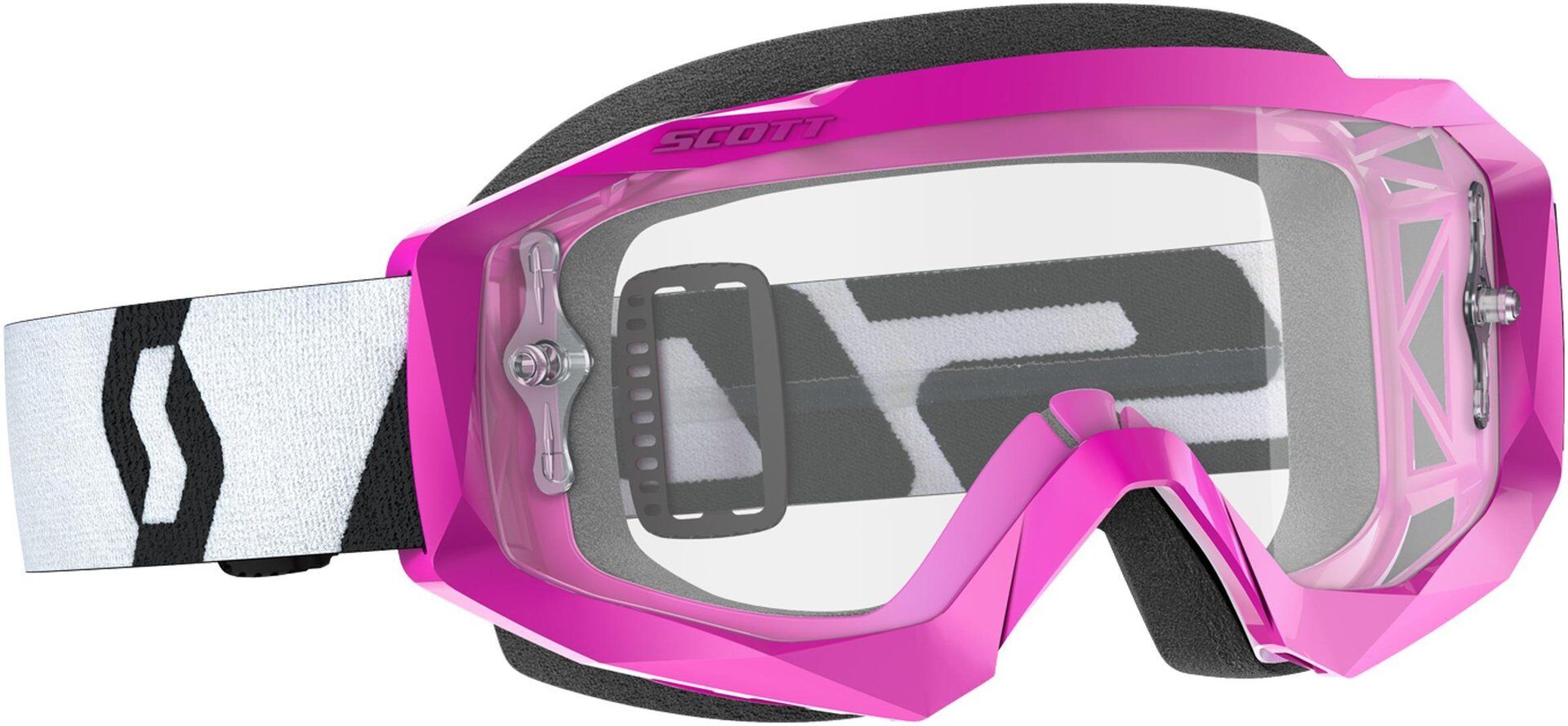 Scott Hustle X Clear Gafas de Motocross - Rosa (un tamaño)