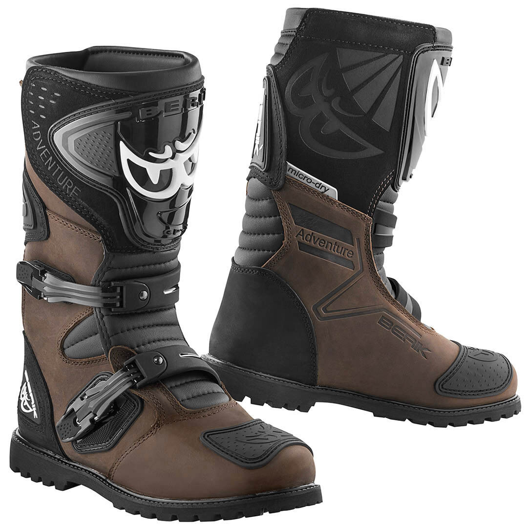 Berik All Terrain Adventure Botas de moto impermeables - Marrón (45)