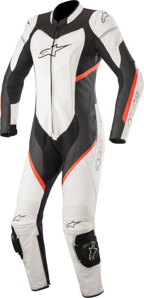 Alpinestars Stella Kira Las mujeres de una sola pieza traje de cuero de la motocicleta - Negro Blanco (44)