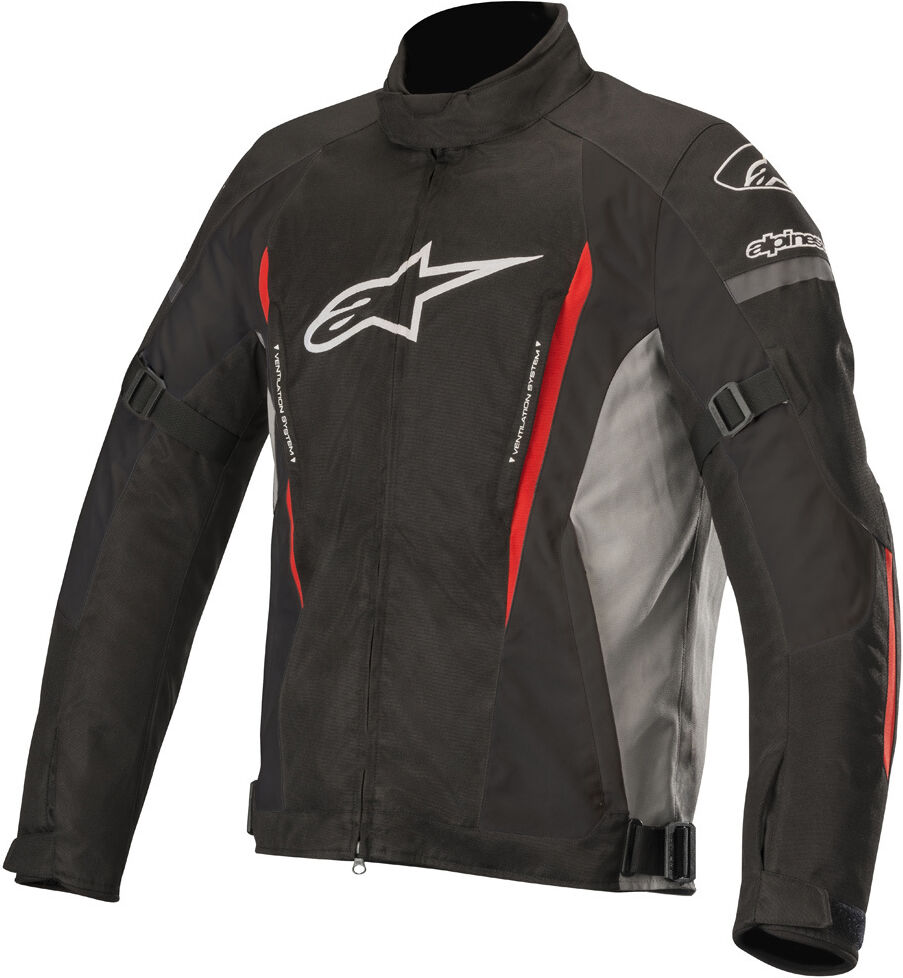 Alpinestars Gunner v2 Chaqueta textil impermeable para motocicletas - Negro Rojo (3XL)