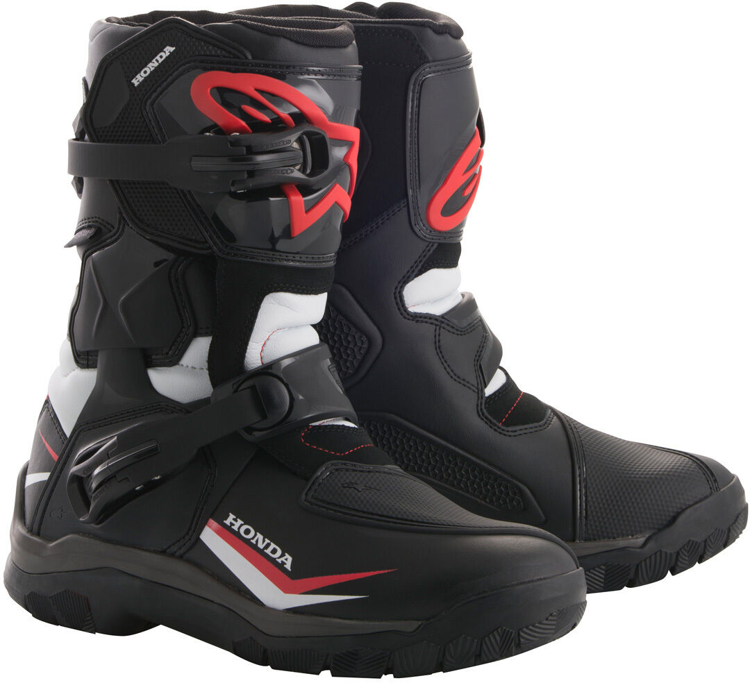 Alpinestars Honda Belize Drystar Botas de moto - Negro Blanco Rojo (44 45)