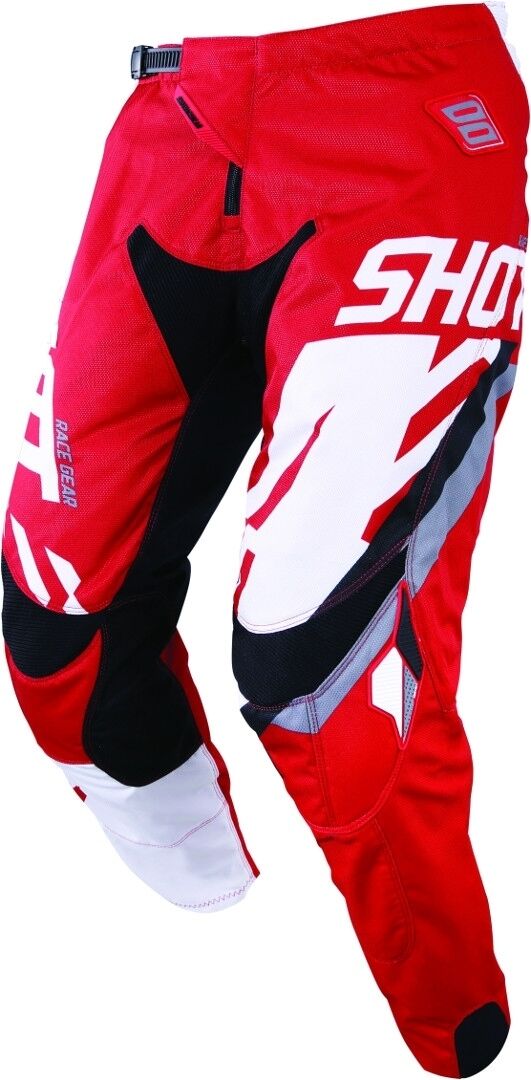 Shot Contact Score Pantalones de Motocross - Blanco Rojo (28)