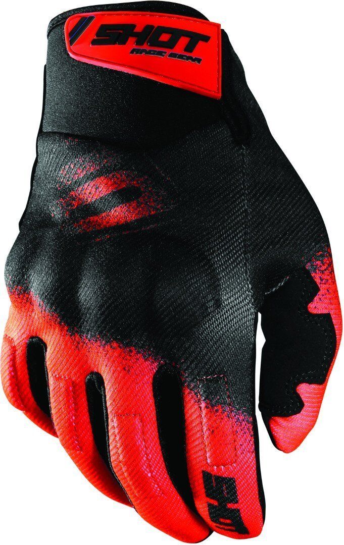 Shot Drift Smoke Motocross guantes - Negro Naranja (4XL)